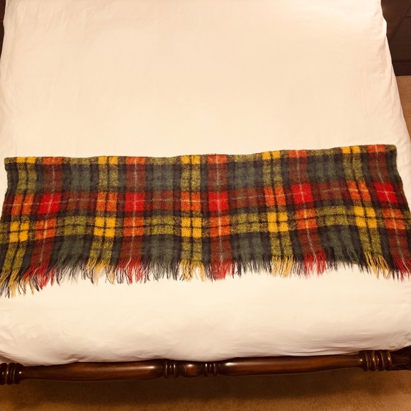 Vintage Scottish mohair throw blanket - Picture 2 of 5